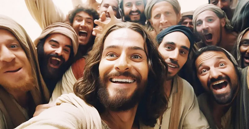 Pol Mica Intelig Ncia Artificial Cria Foto De Jesus Fazendo Selfie Na